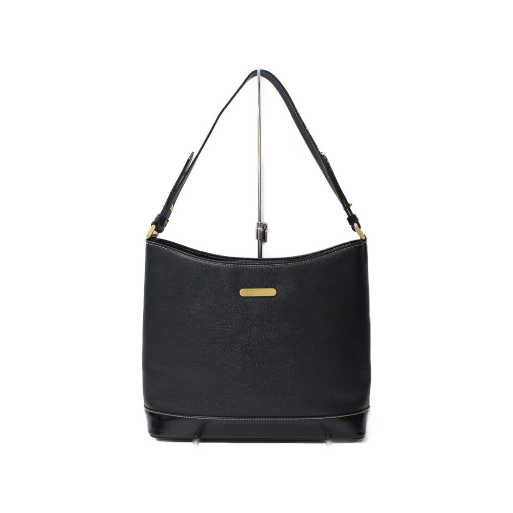 Burberry Bag One Black Hobo Leather Shoulder - Picture 2 of 7